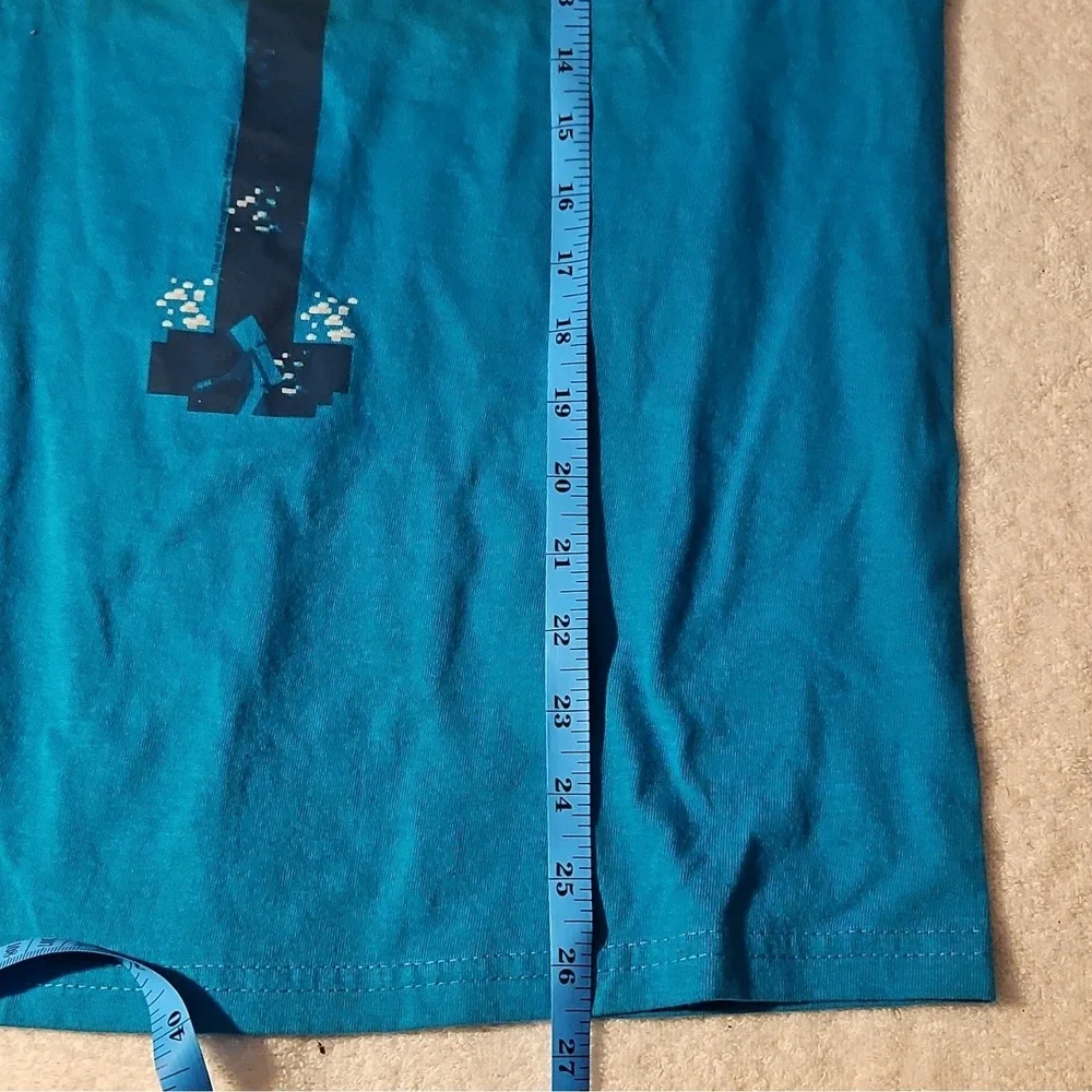 Mojang Minecraft Creeper Blue Boys YS (6-8) Short Sleeve Crew Neck T-Shirt‎